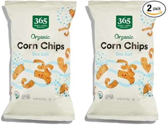 365 By Entire Meals Market Natural Corn Chips, 9 Ounce (Set of two)