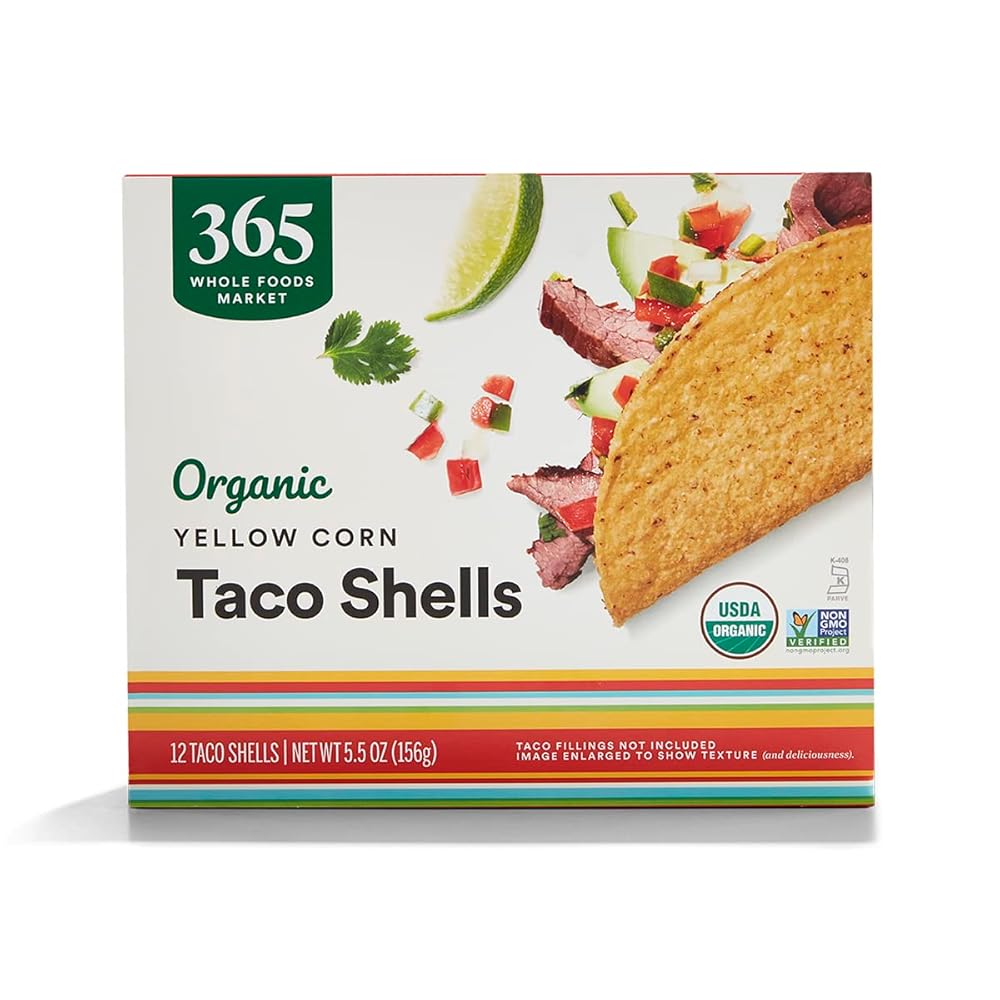 Entire Meals Market 365 Natural Yellow Taco Shells, 5.5 Ounces